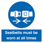 MV12337: Seatbelts must be worn at all times