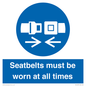MV12337: Seatbelts must be worn at all times