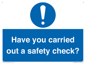 MV12386: Have you carried out a safety check?