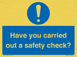 MV12386: Have you carried out a safety check?