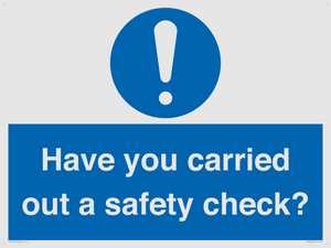MV12386: Have you carried out a safety check?
