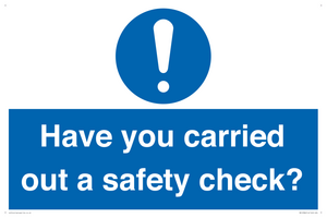MV12386: Have you carried out a safety check?