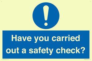 MV12386: Have you carried out a safety check?