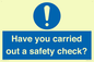 MV12386: Have you carried out a safety check?