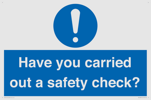 MV12386: Have you carried out a safety check?