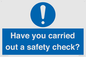 MV12386: Have you carried out a safety check?