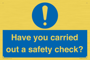 MV12386: Have you carried out a safety check?