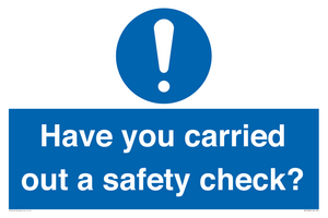 MV12386: Have you carried out a safety check?
