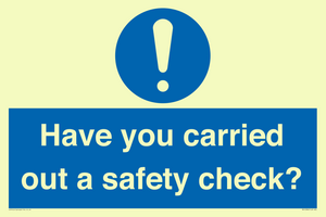 MV12386: Have you carried out a safety check?