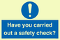 MV12386: Have you carried out a safety check?