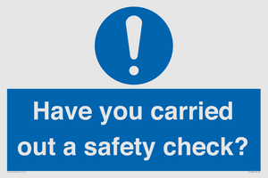MV12386: Have you carried out a safety check?