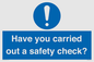 MV12386: Have you carried out a safety check?