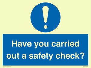 MV12386: Have you carried out a safety check?