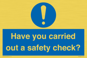 MV12386: Have you carried out a safety check?