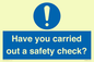 MV12386: Have you carried out a safety check?