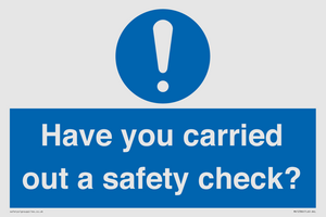 MV12386: Have you carried out a safety check?