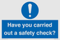 MV12386: Have you carried out a safety check?