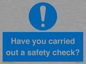 MV12386: Have you carried out a safety check?