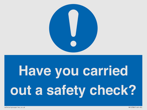 MV12386: Have you carried out a safety check?