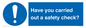 MV12386: Have you carried out a safety check?
