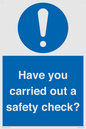 MV12386: Have you carried out a safety check?