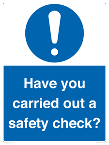 MV12386: Have you carried out a safety check?