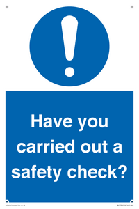 MV12386: Have you carried out a safety check?