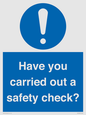 MV12386: Have you carried out a safety check?