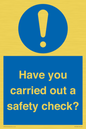 MV12386: Have you carried out a safety check?