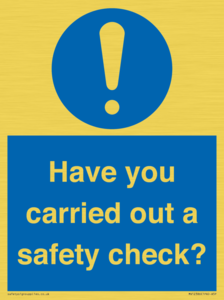 MV12386: Have you carried out a safety check?