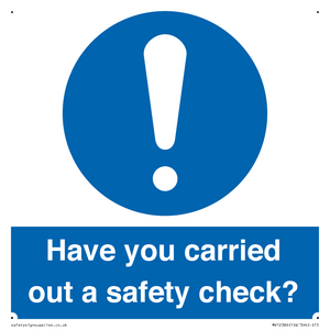 MV12386: Have you carried out a safety check?
