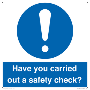 MV12386: Have you carried out a safety check?