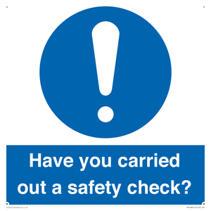 MV12386: Have you carried out a safety check?