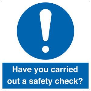 MV12386: Have you carried out a safety check?