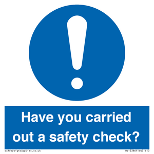MV12386: Have you carried out a safety check?