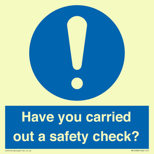 MV12386: Have you carried out a safety check?
