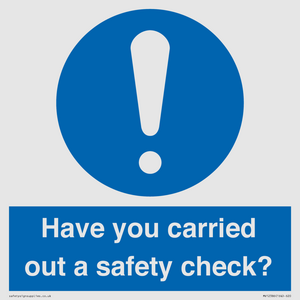 MV12386: Have you carried out a safety check?