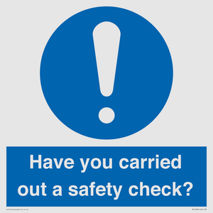 MV12386: Have you carried out a safety check?
