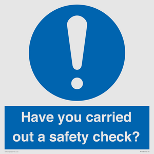 MV12386: Have you carried out a safety check?