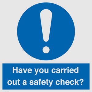 MV12386: Have you carried out a safety check?