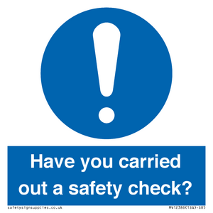 MV12386: Have you carried out a safety check?