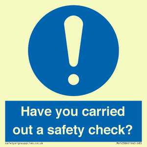 MV12386: Have you carried out a safety check?