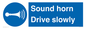 MV12437: Sound horn Drive slowly