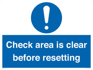 MV12564: Check area is clear before resetting