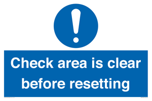 MV12564: Check area is clear before resetting
