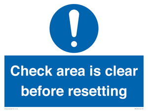 MV12564: Check area is clear before resetting