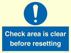 MV12564: Check area is clear before resetting
