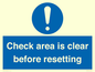 MV12564: Check area is clear before resetting