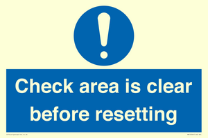MV12564: Check area is clear before resetting