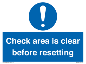 MV12564: Check area is clear before resetting